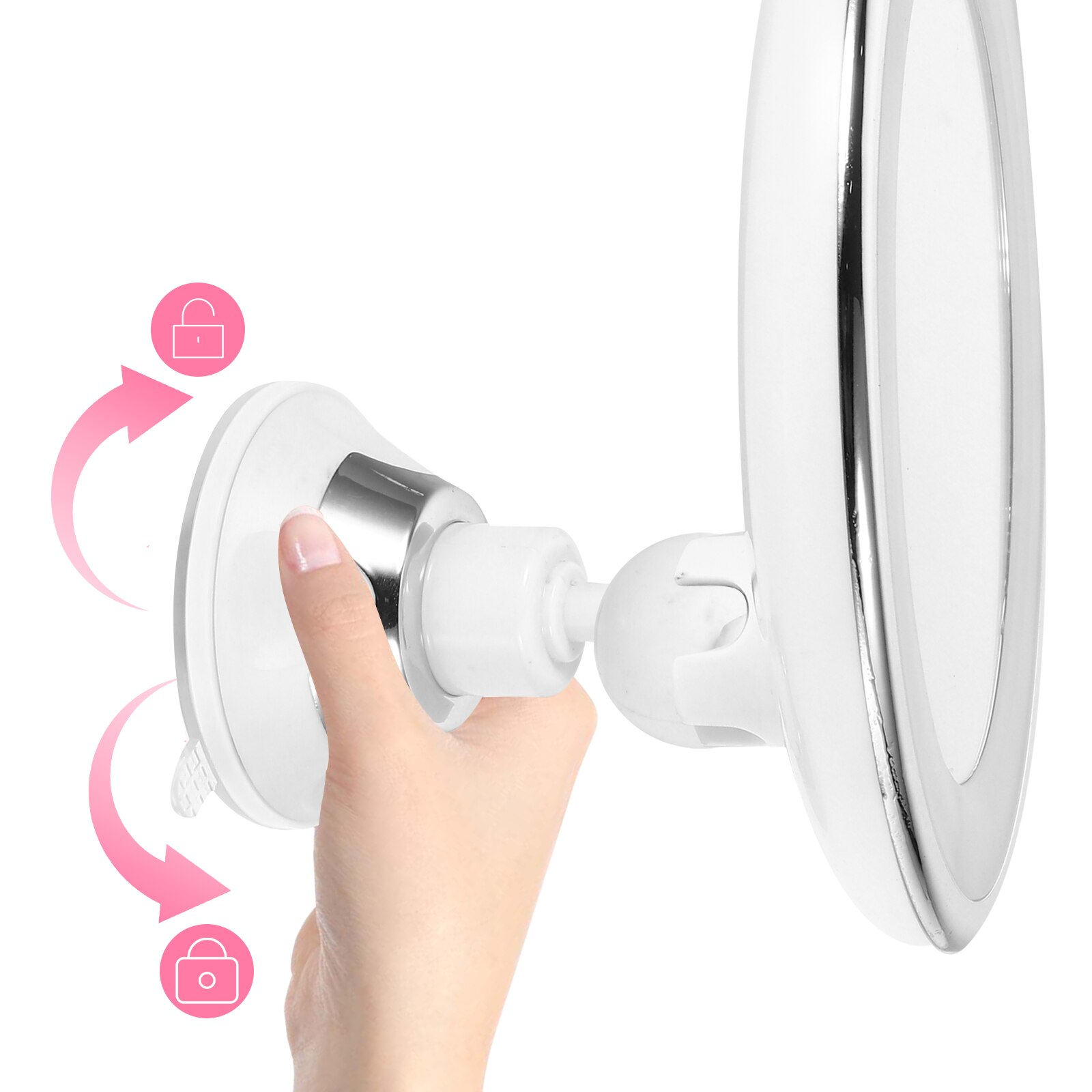 10x Magnifying LED Vanity Mirror 360° Rotation with Lights 4