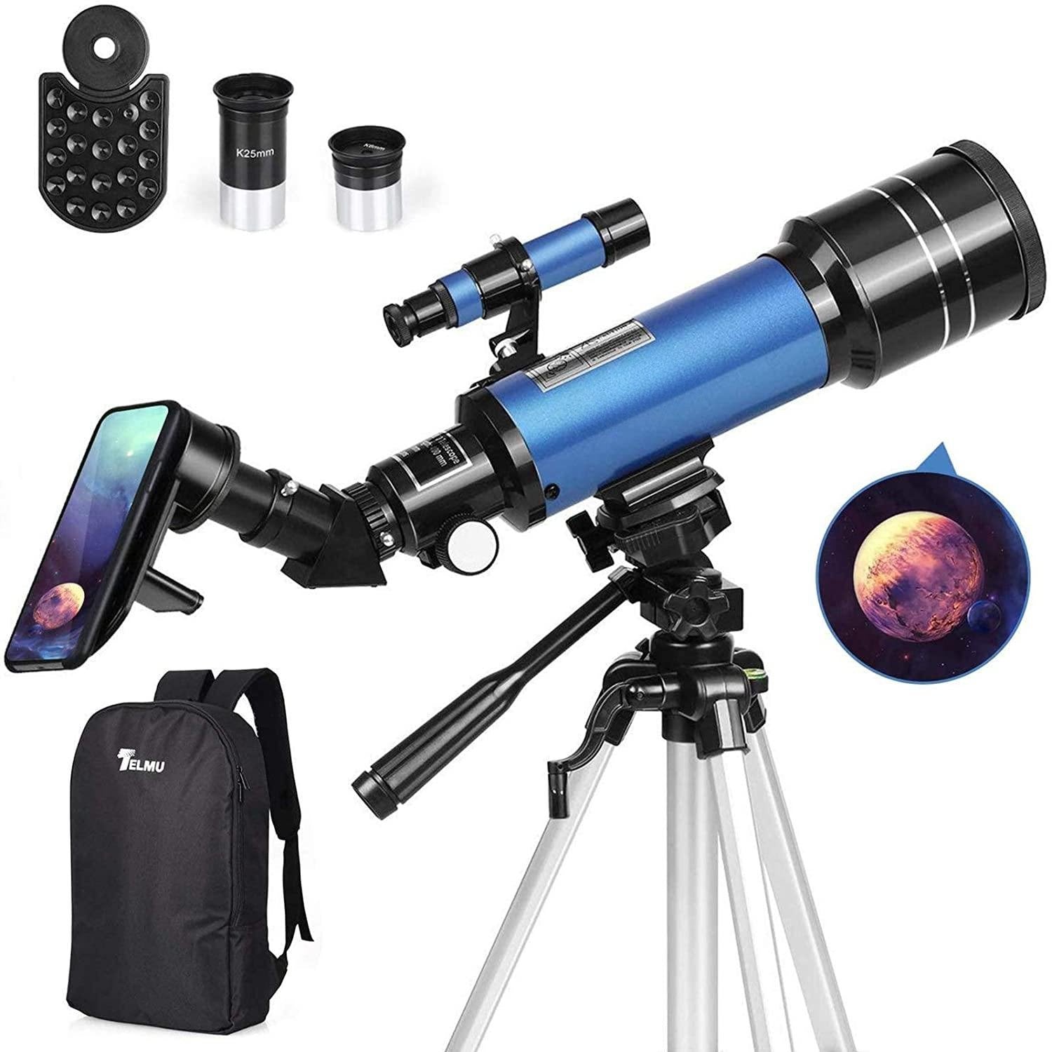 Adjustable Tripod Telescope 70mm with 67x Magnification 0
