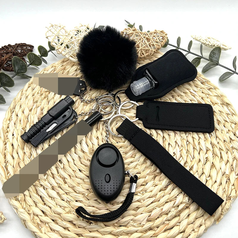 All-in-One Self Defense Kit for Women – 9-Piece Keychain Safety Set with Alarm, Whistle, and Emergency Tools 1