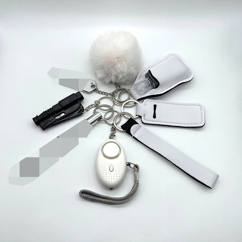 All-in-One Self Defense Kit for Women – 9-Piece Keychain Safety Set with Alarm, Whistle, and Emergency Tools 7