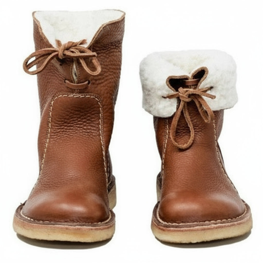 AquaStride | Cozy Elegant Waterproof Wool Lined Boots 4