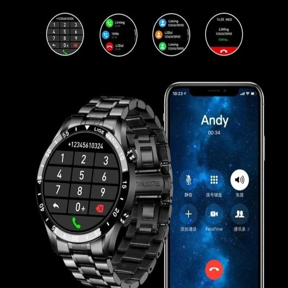 AureaSteel | 4G Smartwatch with AMOLED Display and Multi-Function GPS Features 4