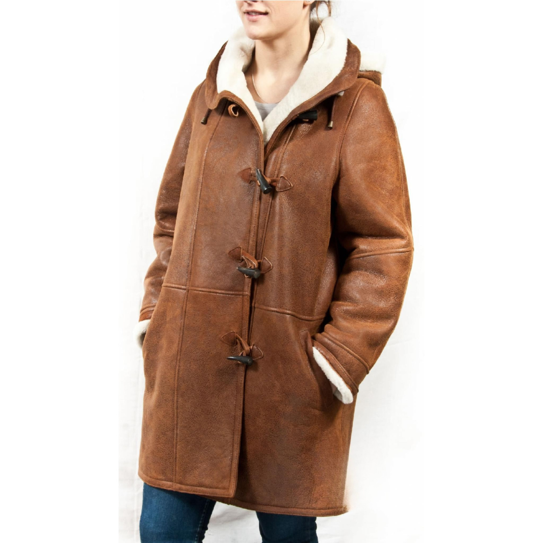 Cozy Women's Hooded Long Jacket – Shearling Lined Winter Coat with Relaxed Casual Fit 1