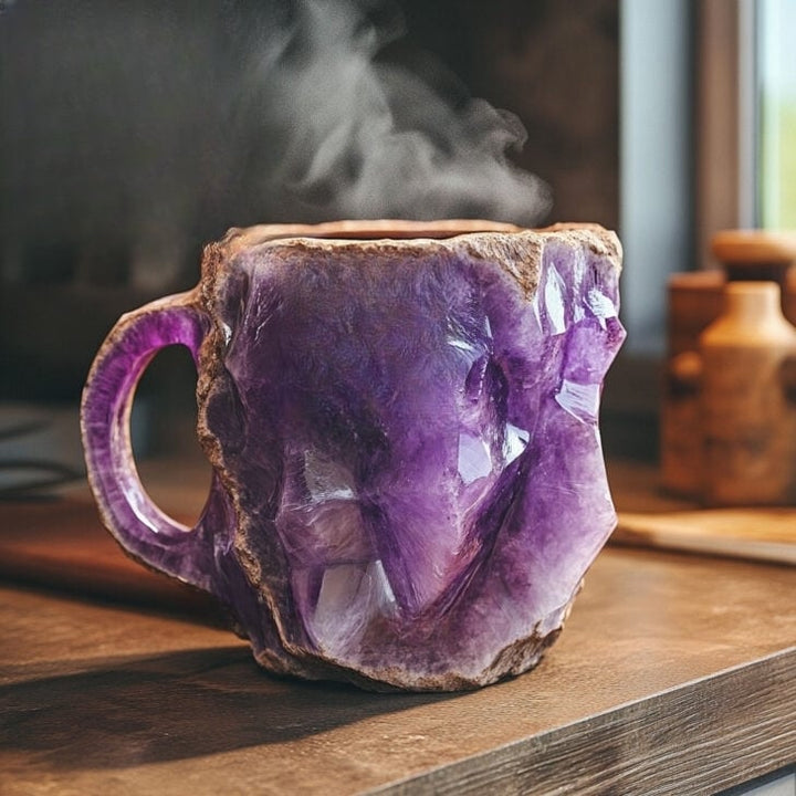 Handcrafted Mineral Crystal Mug – Insulated, Microwave Safe, 350-450 ml, Unique Design 6