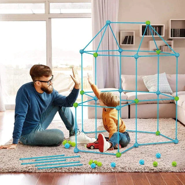 Kids' Building Set - Creative Forts & Tents - Fun Educational Plastic Toy! 3