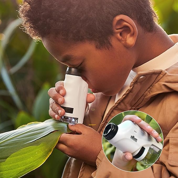 Kids’ Portable Microscope 60x-120x Magnification Educational Toy Durable Child-Friendly 2