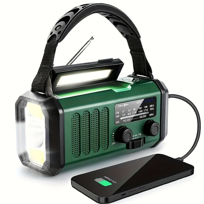 LifeLink Emergency Radio – Solar Panel and Hand Crank Powered, with NOAA Access, Integrated Flashlight, and USB Charger for a Compact Survival Device. 0
