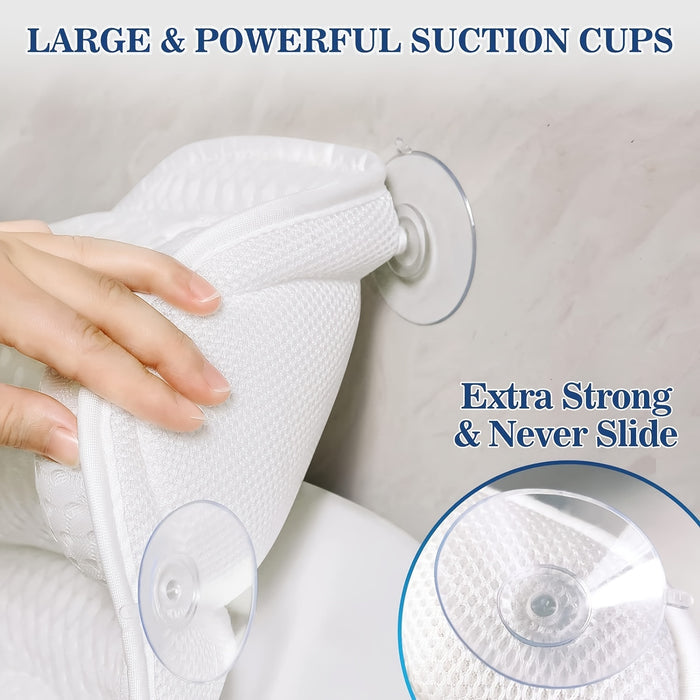 LuxeRest | Ergonomic Mesh Bath Pillow Providing Neck and Back Support 6
