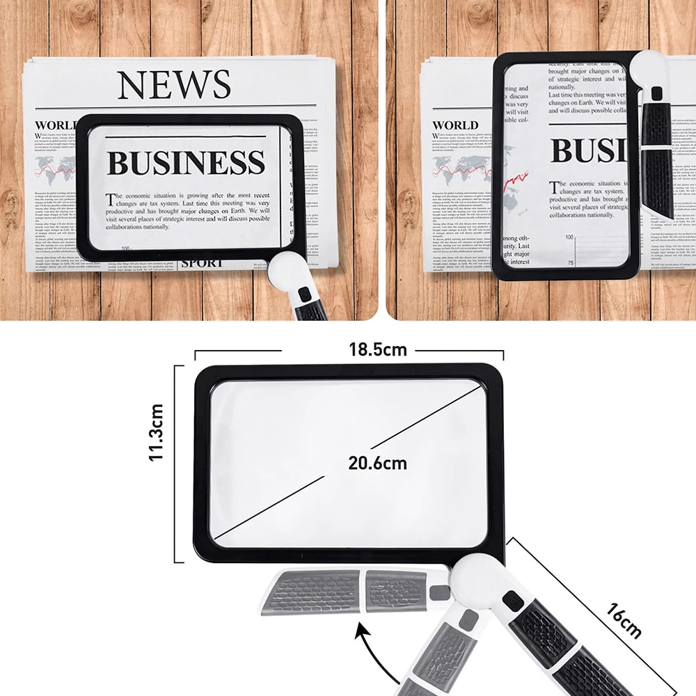 MagniView | LED Full-Page Magnifier with 5X Zoom for Reading & Detail Work 3