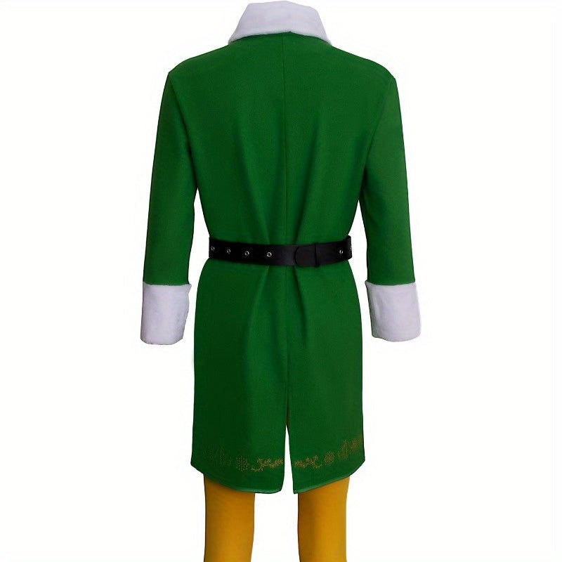 Men’s Holiday Elf Outfit | Funny Long Sleeve Halloween Costume 4