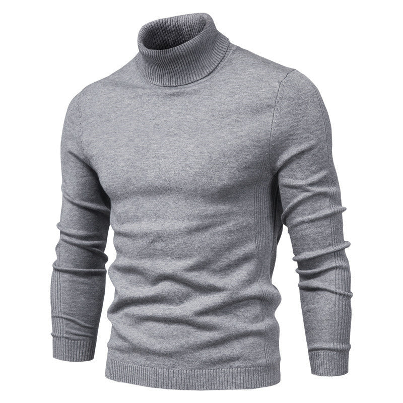 Men's Jumper Grey Size M Cotton Roll Neck Knitwear 0
