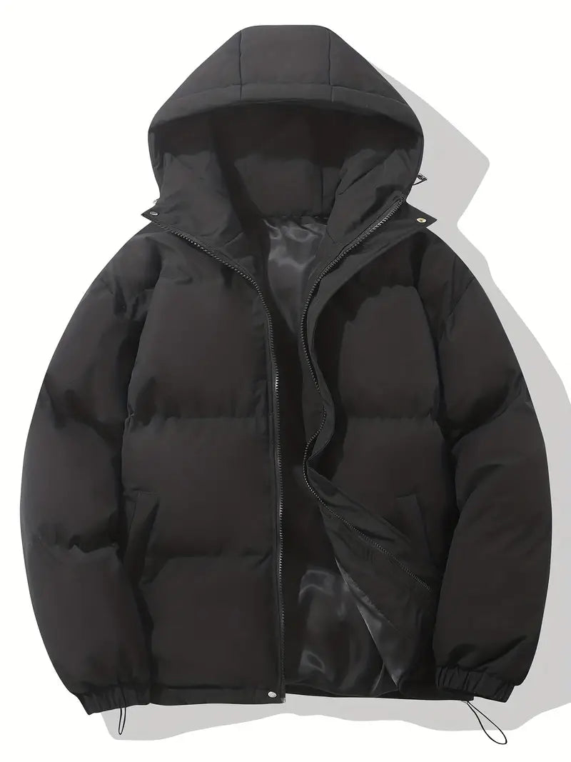 Men's Winter Puffer Jacket with Down Insulation, Stylish Hooded Coat for Cold Weather, Available in Multiple Colors and Sizes S-3XL 0