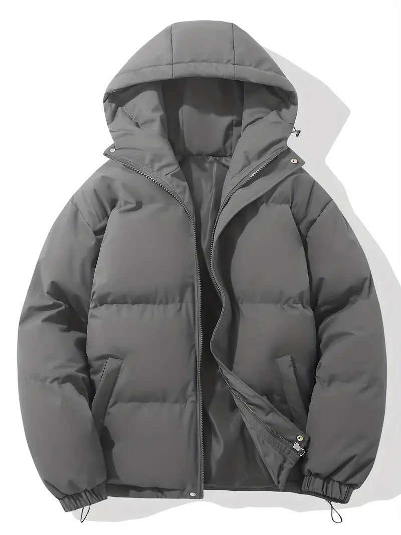 Men's Winter Puffer Jacket with Down Insulation, Stylish Hooded Coat for Cold Weather, Available in Multiple Colors and Sizes S-3XL 7