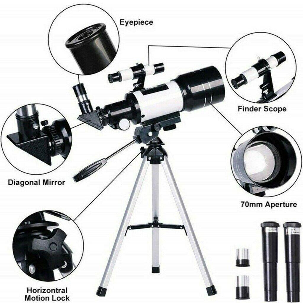 Professional Telescope 300/70mm with Tripod and Phone Mount 7