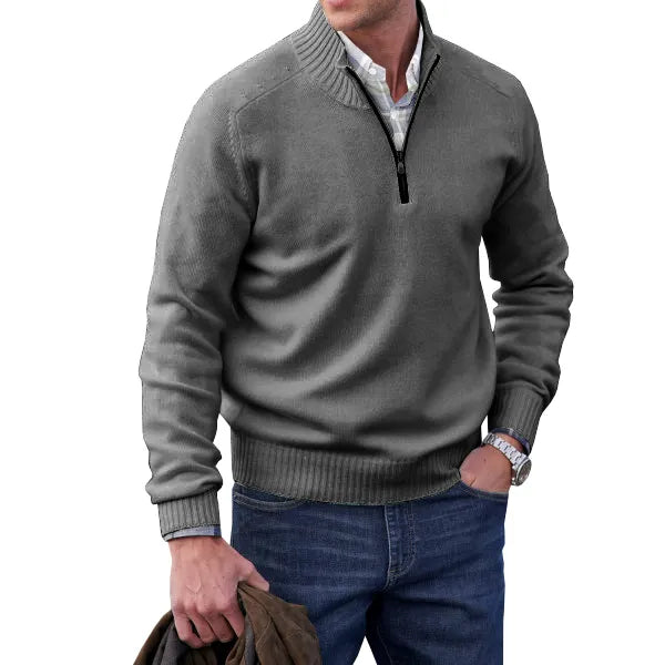 Raban | Classic Black Cashmere Pullover Sweater for Men 8