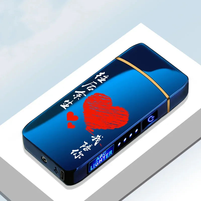 Rechargeable USB Plasma Lighter with Windproof Double Arch Flame – Stylish Metal Design for Indoor and Outdoor Use 15