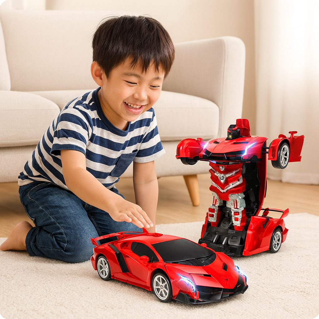 RoboDrive | Dynamic Transforming Remote Control Car with LED Sounds 4