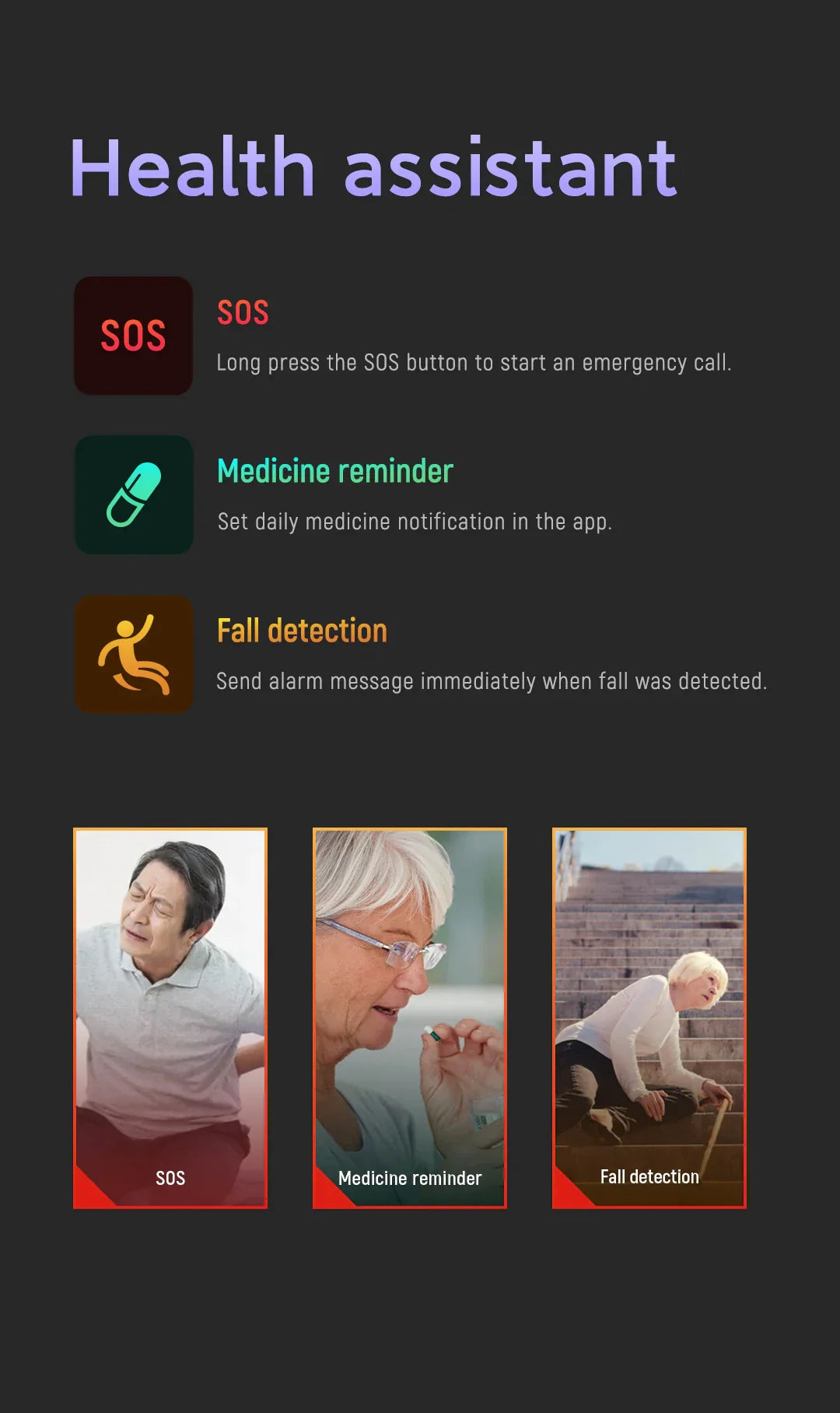 SeniorSafe Watch | Fall Detection Smartwatch with 4G Medical Alert & GPS 2