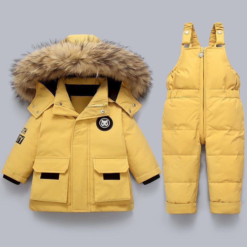 SnowBuddy - Kids' Winter Jacket & Ski Overall with Fur Hood 1