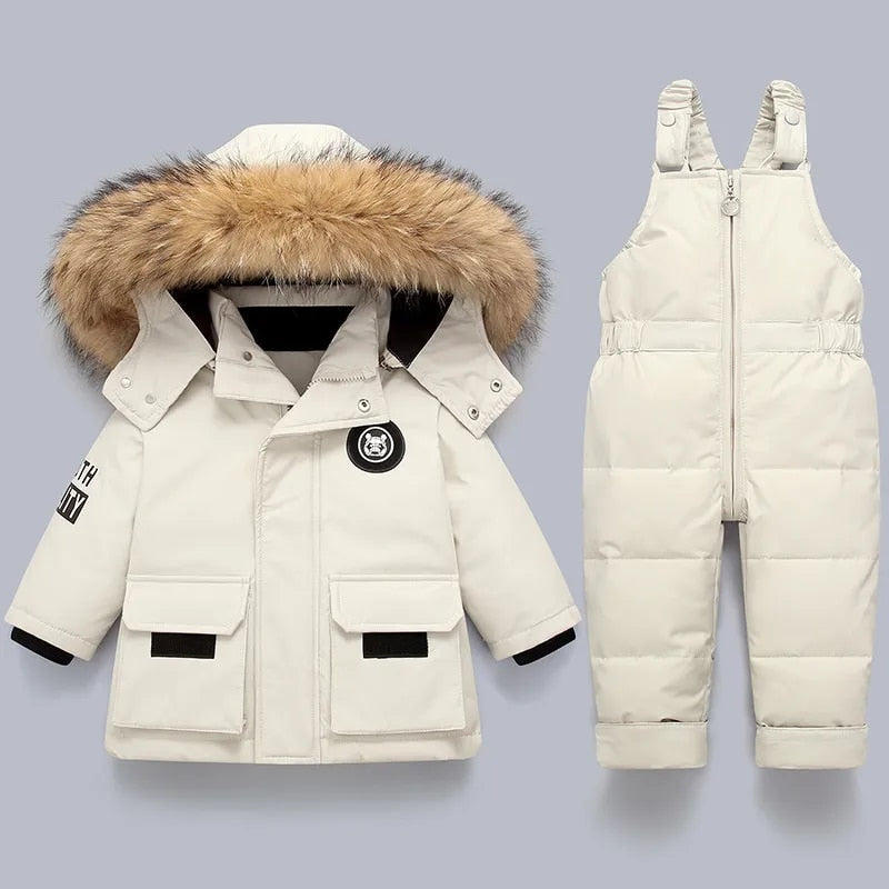 SnowBuddy - Kids' Winter Jacket & Ski Overall with Fur Hood 2