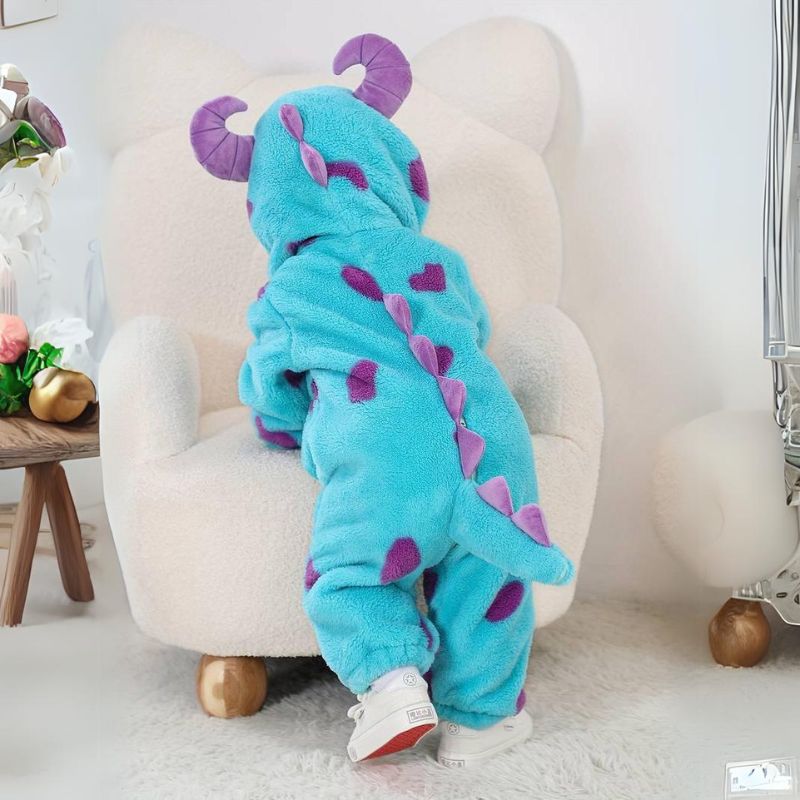 Toddler Jumpsuit Animal Theme Soft Cotton Hypoallergenic Fleece 1