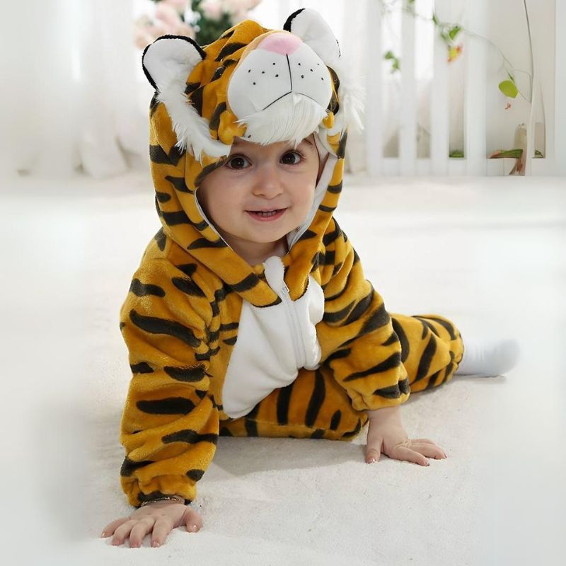 Toddler Jumpsuit Animal Theme Soft Cotton Hypoallergenic Fleece 4