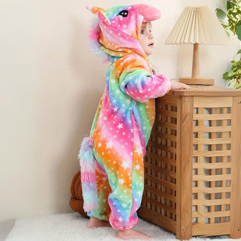 Toddler Jumpsuit Animal Theme Soft Cotton Hypoallergenic Fleece 8