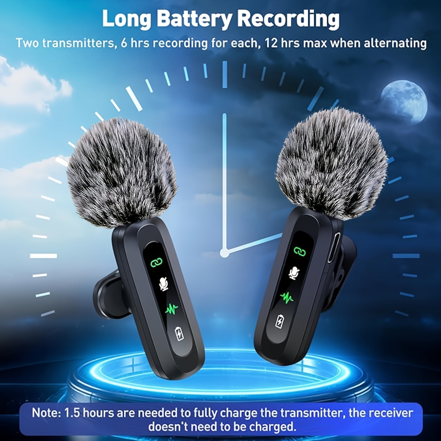 Wireless Lavalier Microphone with USB-C Connectivity for Smartphones and Tablets – Compact Design, Ideal for Podcasts and Vlogs 3