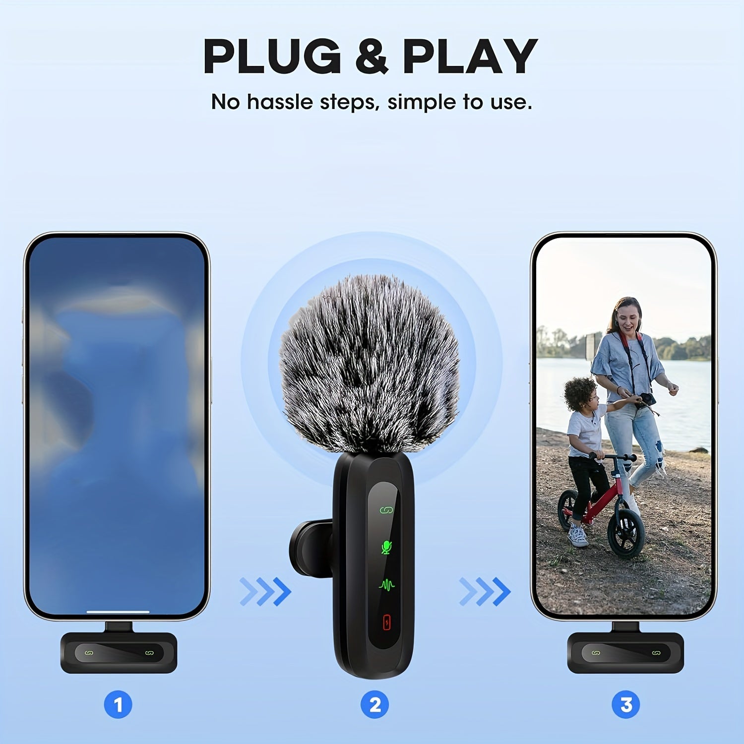 Wireless Lavalier Microphone with USB-C Connectivity for Smartphones and Tablets – Compact Design, Ideal for Podcasts and Vlogs 5