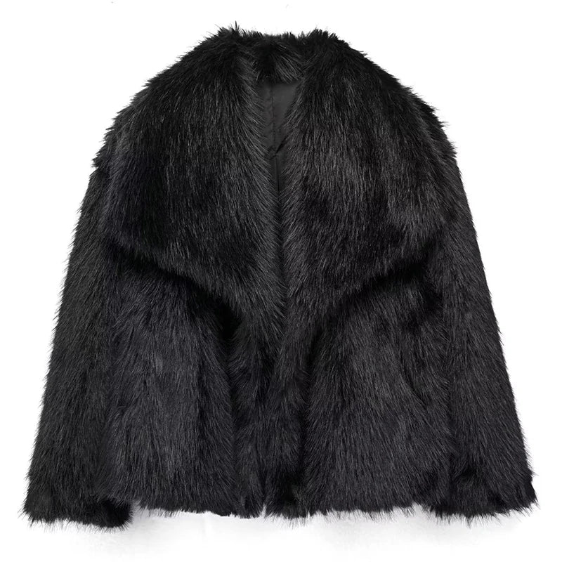 Women’s Faux Fur Short Jacket | Lightweight Warm Winter Coat for High-Street Fashion 12
