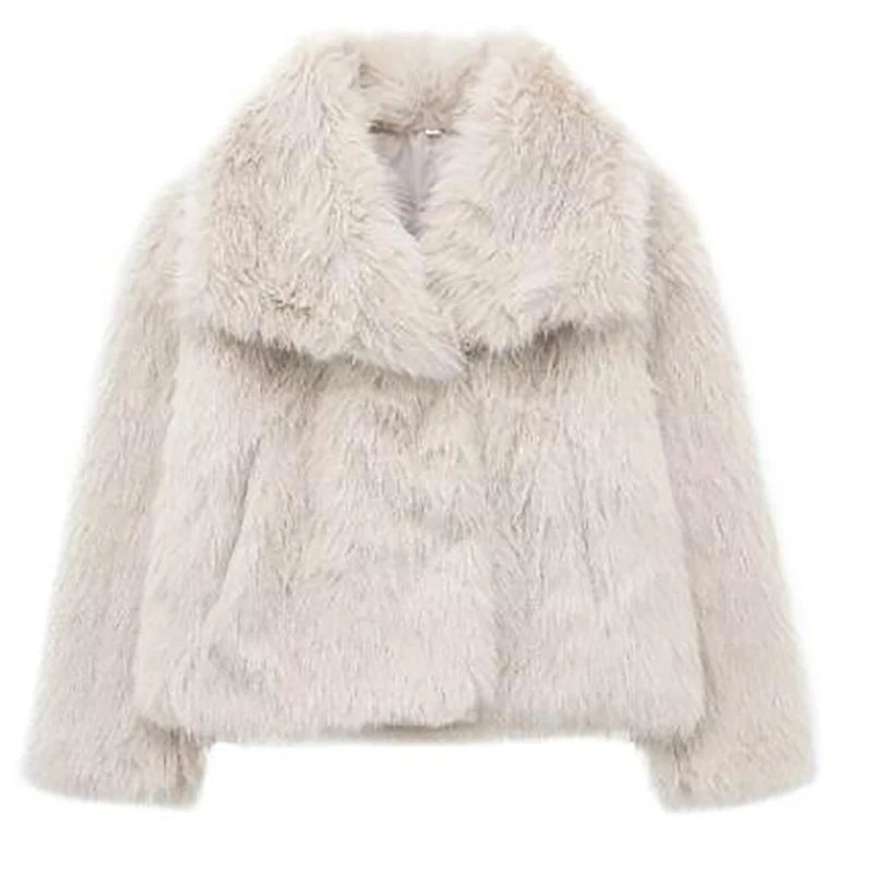 Women’s Faux Fur Short Jacket | Lightweight Warm Winter Coat for High-Street Fashion 8