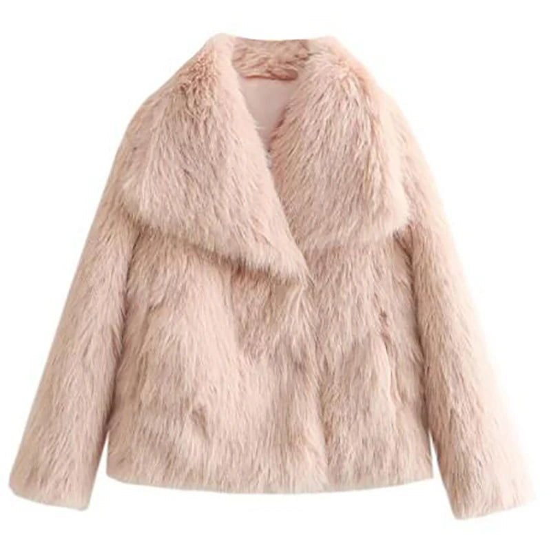Women’s Faux Fur Short Jacket | Lightweight Warm Winter Coat for High-Street Fashion 9