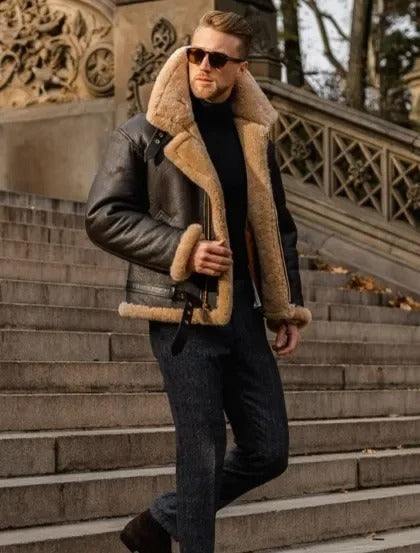 Aurelian | Luxe Shearling Aviator with Vintage Edge 2