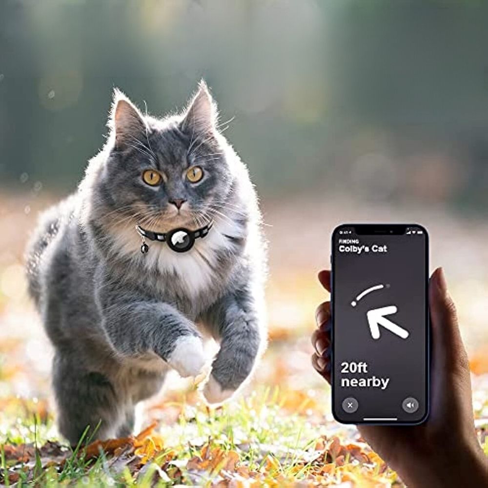 Cat GPS Tracker Collar with Quick Release Closure and Reflective Design for Enhanced Night Visibility 1