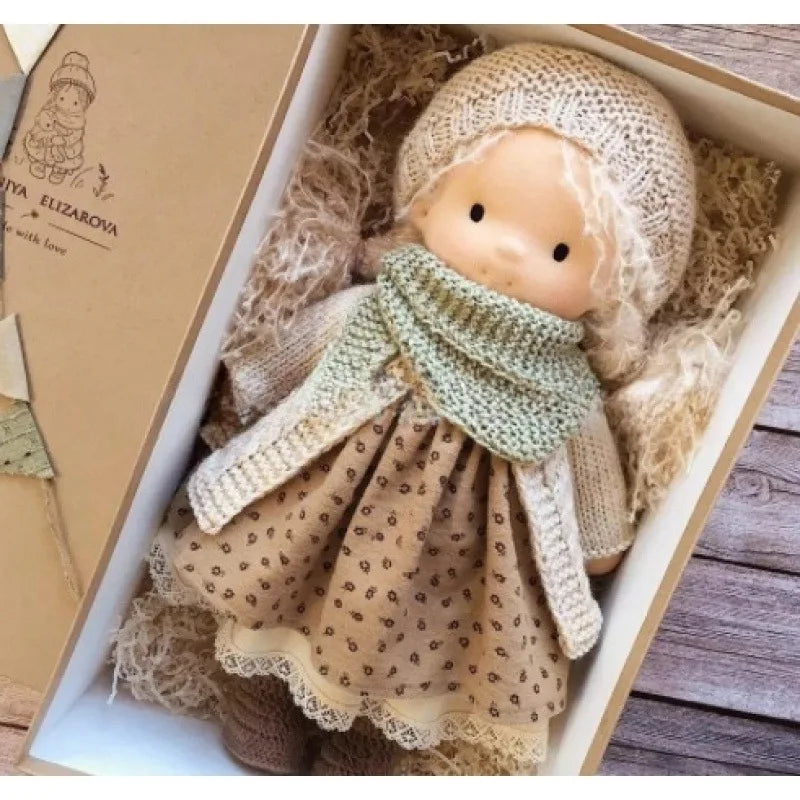 Emma | Handmade Cotton Plush Doll – Waldorf Soft Toy with Fabric Box | Adorable & Cuddly | For Kids’ Birthday & Everyday Fun 10