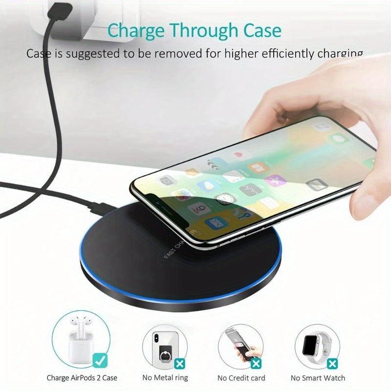 Fast Wireless Charger – 15W Induction Charging Pad for iPhone and Android Devices, Sleek Design, Cable-Free Convenience 2