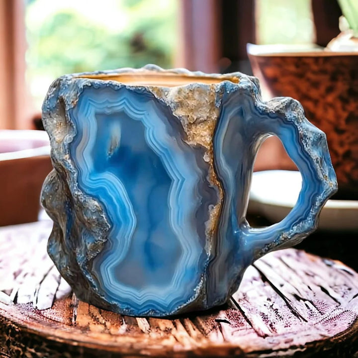Handcrafted Mineral Crystal Mug – Insulated, Microwave Safe, 350-450 ml, Unique Design 0