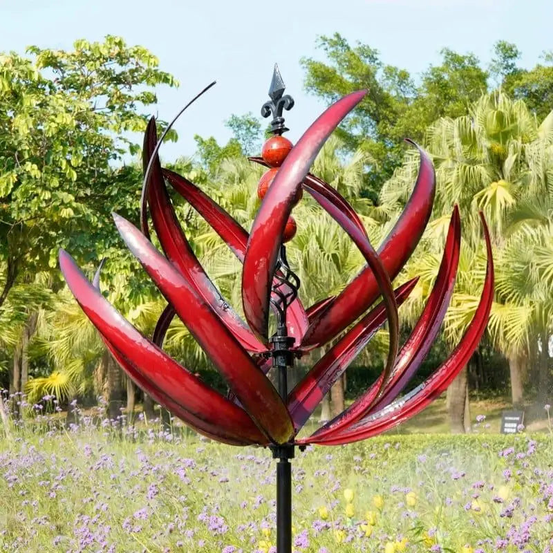Harlow Wind-Driven Kinetic Art Sculpture - Elegant Metal Garden Spinner 4