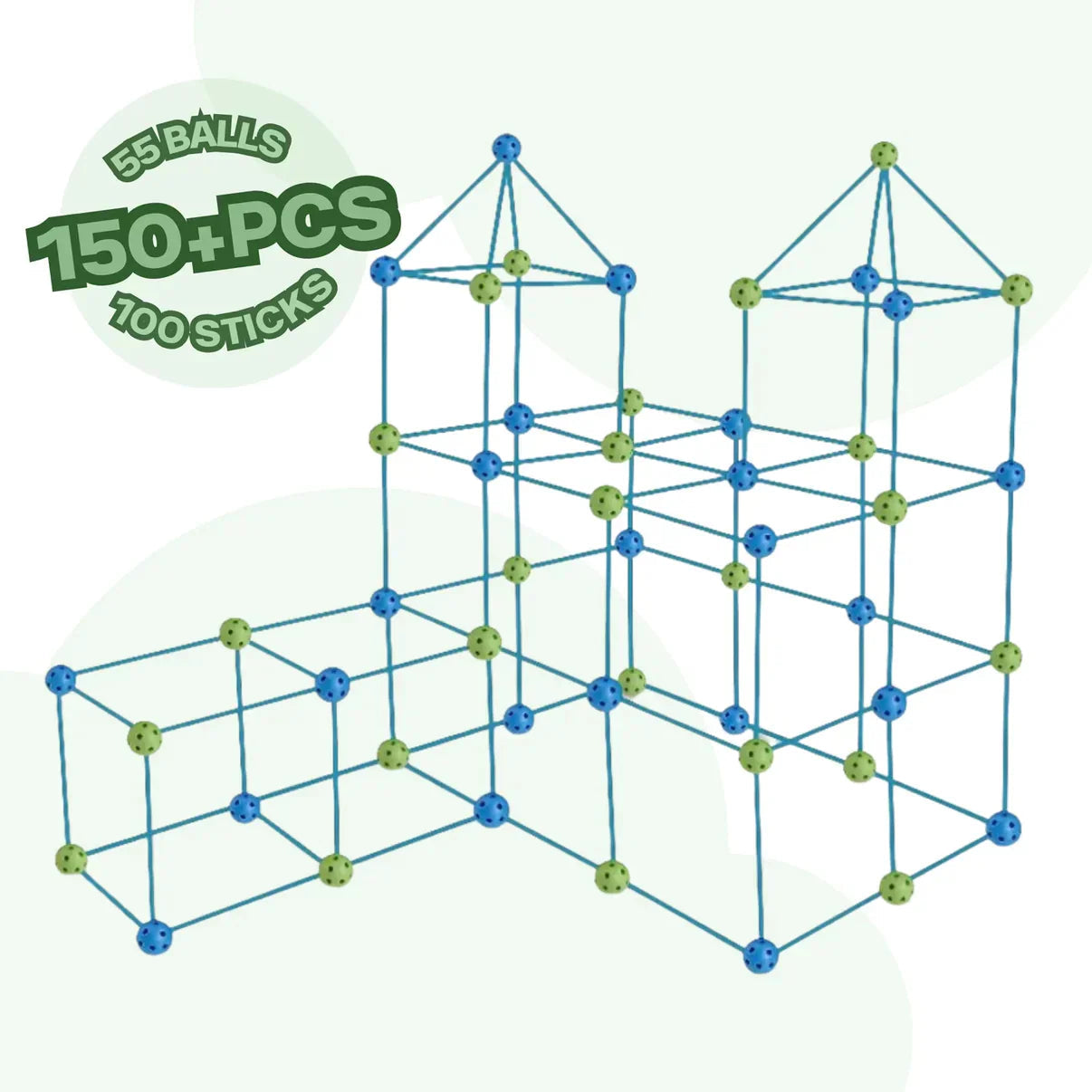 Kids' Building Set - Creative Forts & Tents - Fun Educational Plastic Toy! 6