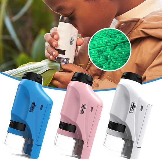 Kids’ Portable Microscope 60x-120x Magnification Educational Toy Durable Child-Friendly 0
