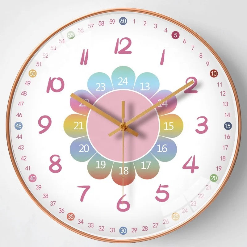 Learning Wall Clock for Children – Colorful Eco-Friendly Design, 20 cm, Easy to Hang 1