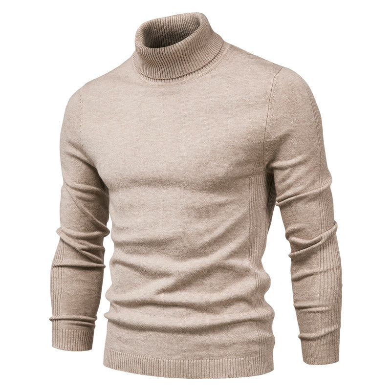 Men's Jumper Grey Size M Cotton Roll Neck Knitwear 5