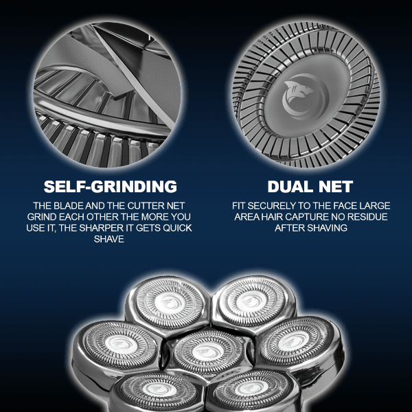 ShaverPro Platinum | Men’s Electric Skull Shaver with Multi-Head Flex Blade 7