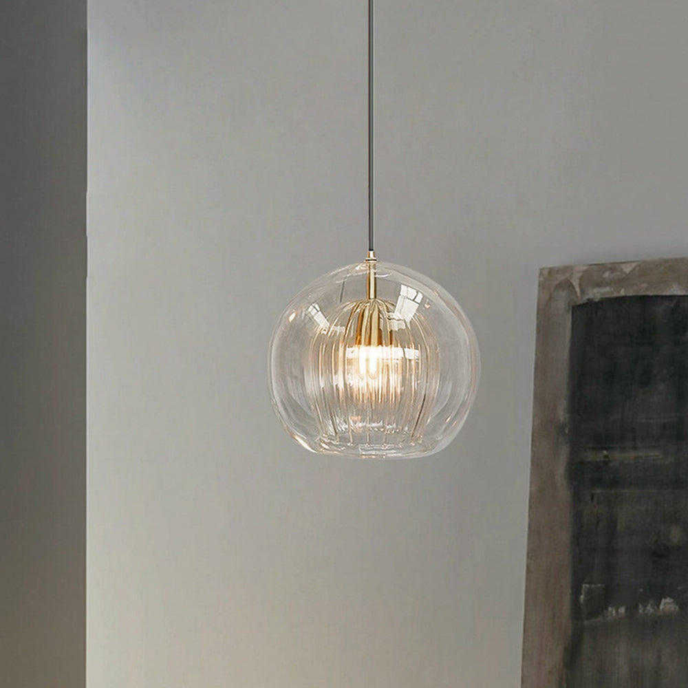 ShineSphere - Amber Pendant Light with Radiant Elegance 0