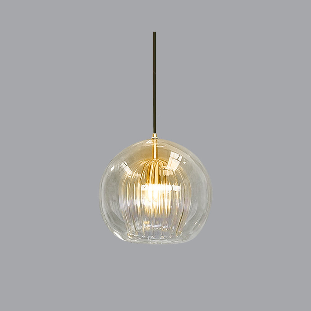 ShineSphere - Amber Pendant Light with Radiant Elegance 2