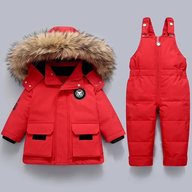 SnowBuddy - Kids' Winter Jacket & Ski Overall with Fur Hood 3