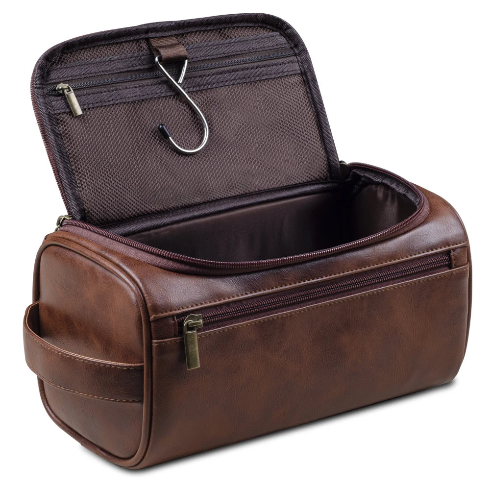 VoyageLux | Premium Leather Toiletry Bag for Men – Ideal for Travel & Organization 0