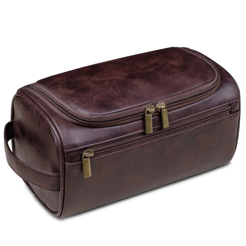 VoyageLux | Premium Leather Toiletry Bag for Men – Ideal for Travel & Organization 1